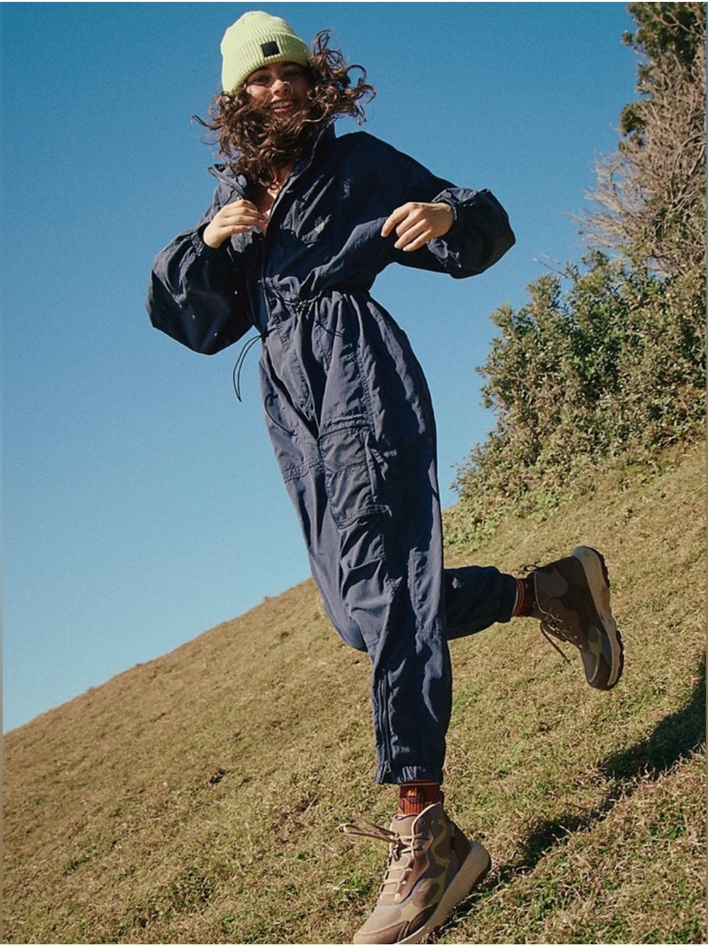 ✨NEW!✨ FREE PEOPLE Movement Heritage Boiler Suit Jumper in Midnight Navy Blue XS - Picture 6 of 10